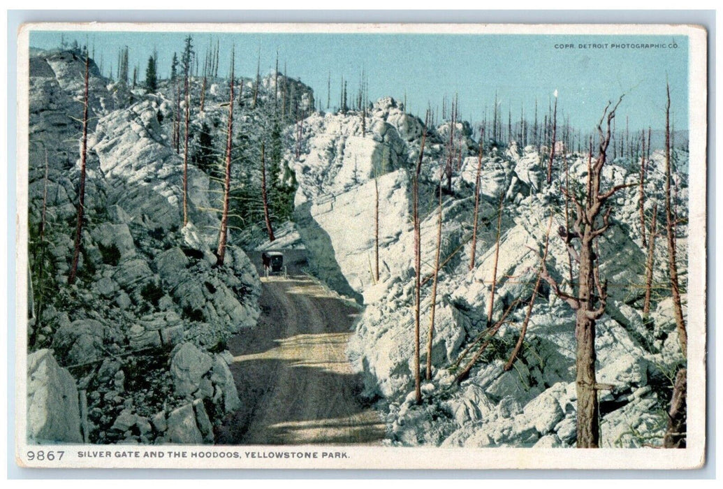 c1910's Silver Gate And The Hoodoos Yellowstone Park Wyoming WY Antique Postcard