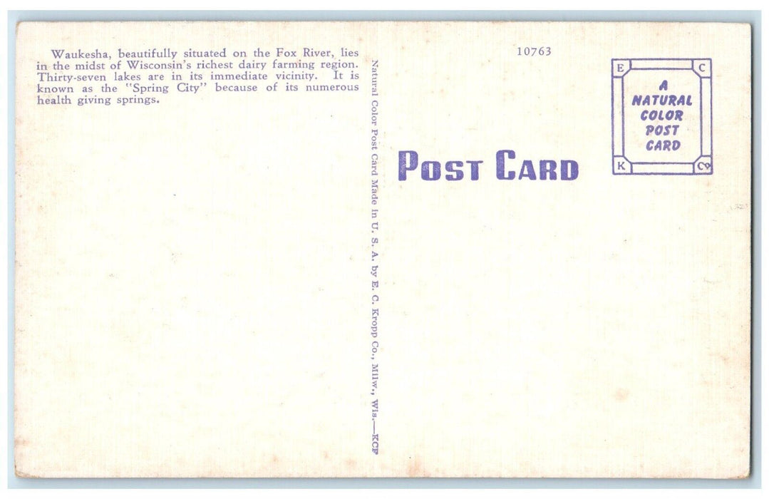 c1940 US Veterans Administration Waukesha Annex Waukesha Wisconsin WI Postcard