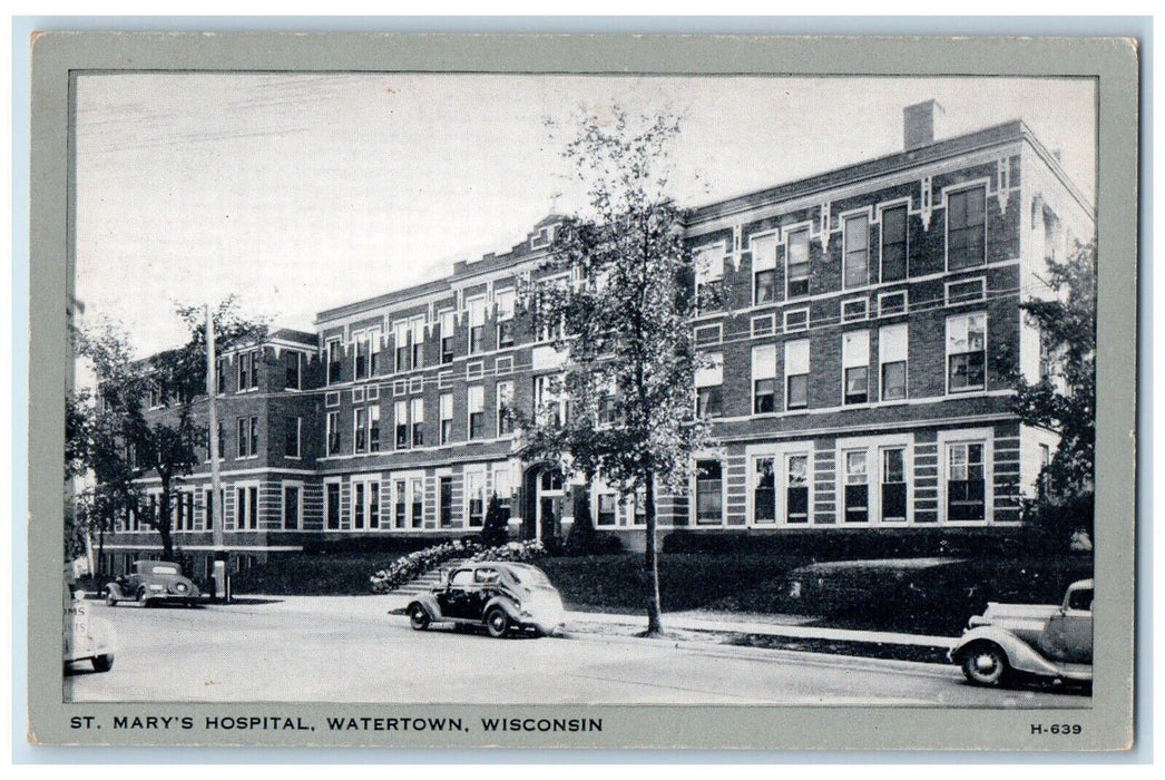 c1920 St Mary Hospital Building Watertown Wisconsin WI Vintage Antique Postcard