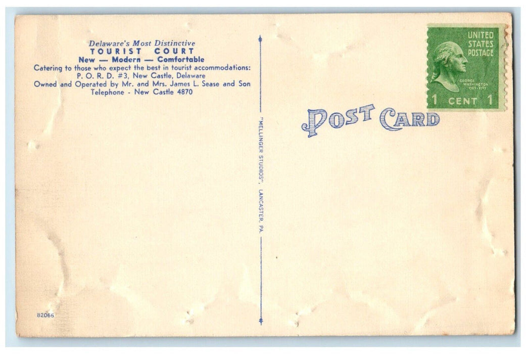 Park Plaza Motor Court Wilmington Delaware DE, Dual View Vintage Postcard