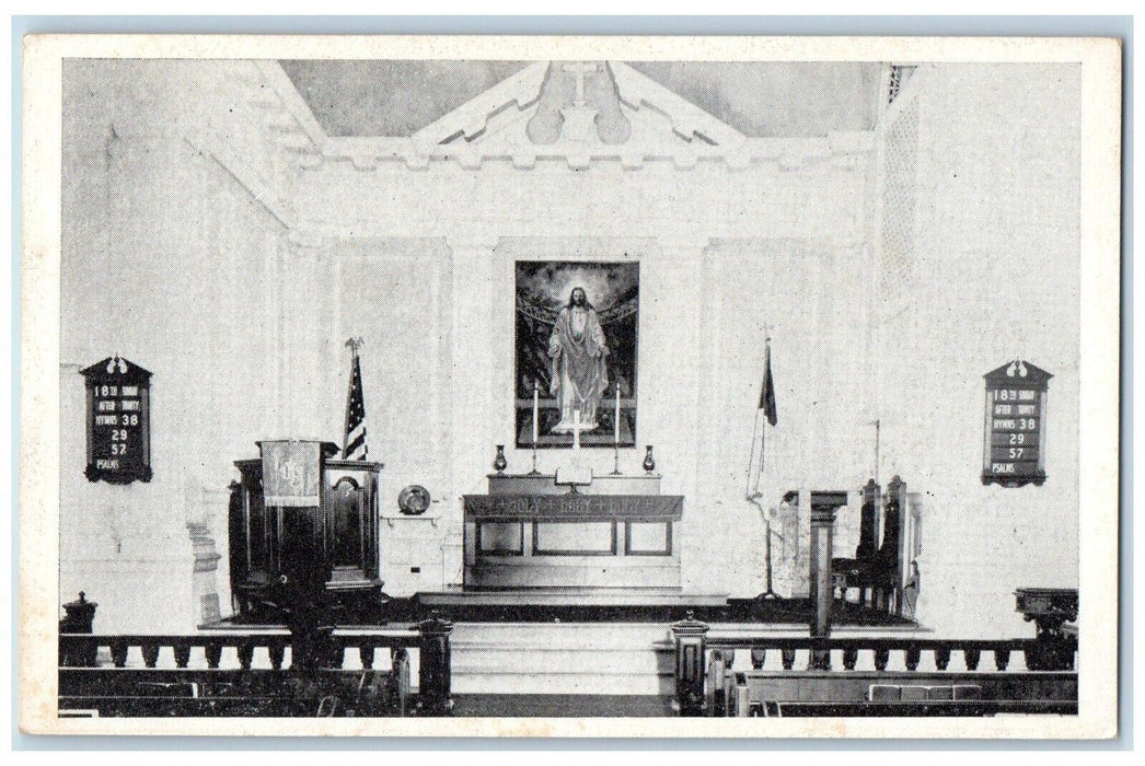St. Paul's Evan Lutheran Church Interior Hanover Pennsylvania PA Postcard