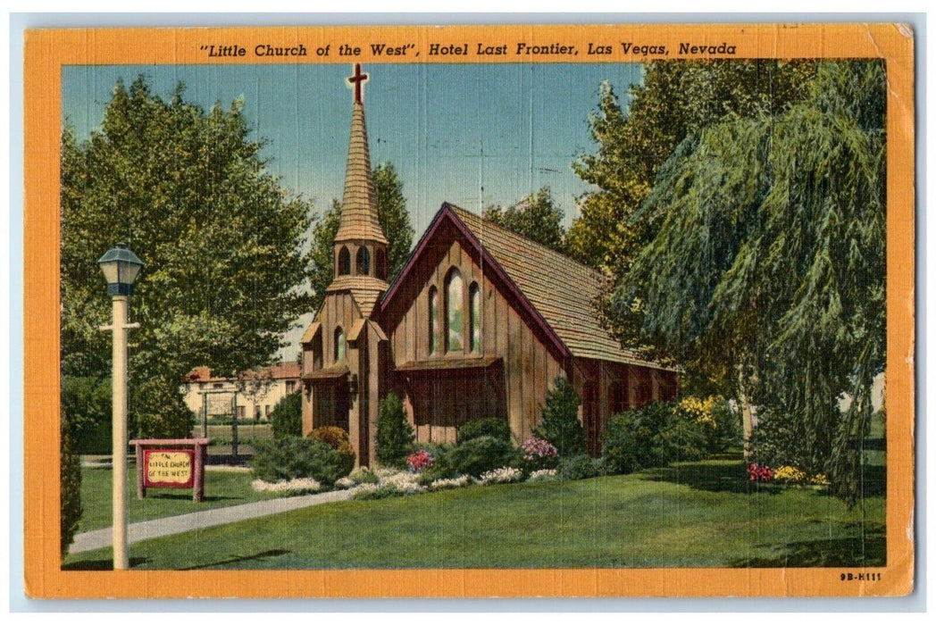 1953 Little Church Of The West Hotel Last Frontier Las Vegas Nevada NV Postcard
