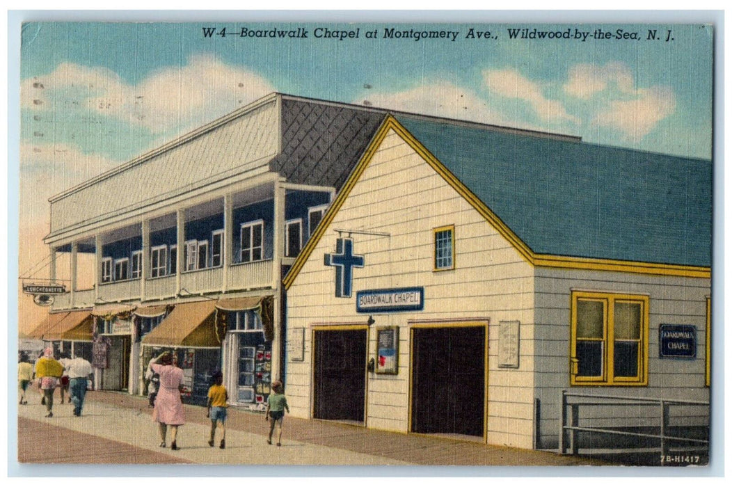 1970 Boardwalk Chapel at Montgomery Ave. Wildwood By The Sea NJ Postcard