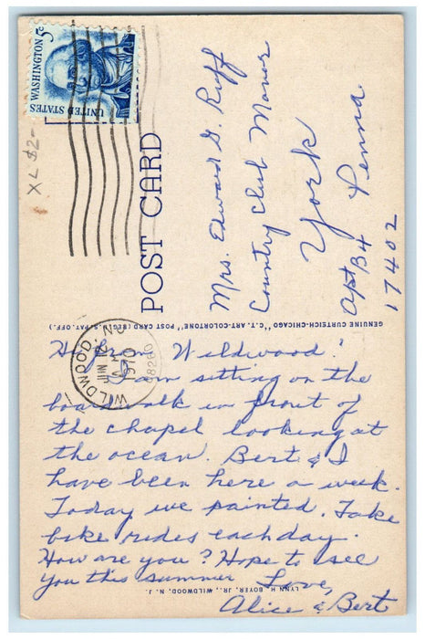 1970 Boardwalk Chapel at Montgomery Ave. Wildwood By The Sea NJ Postcard