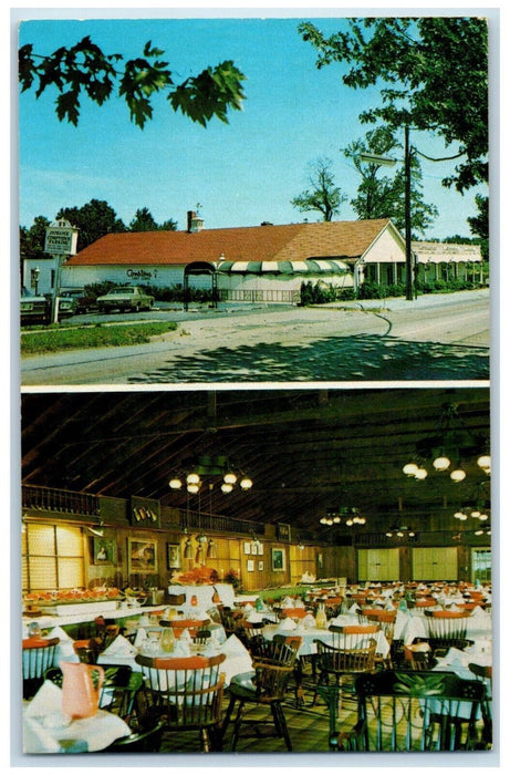 c1960's Compton's Log Cabin Restaurant & Cocktail Lounge Haddon NJ Postcard