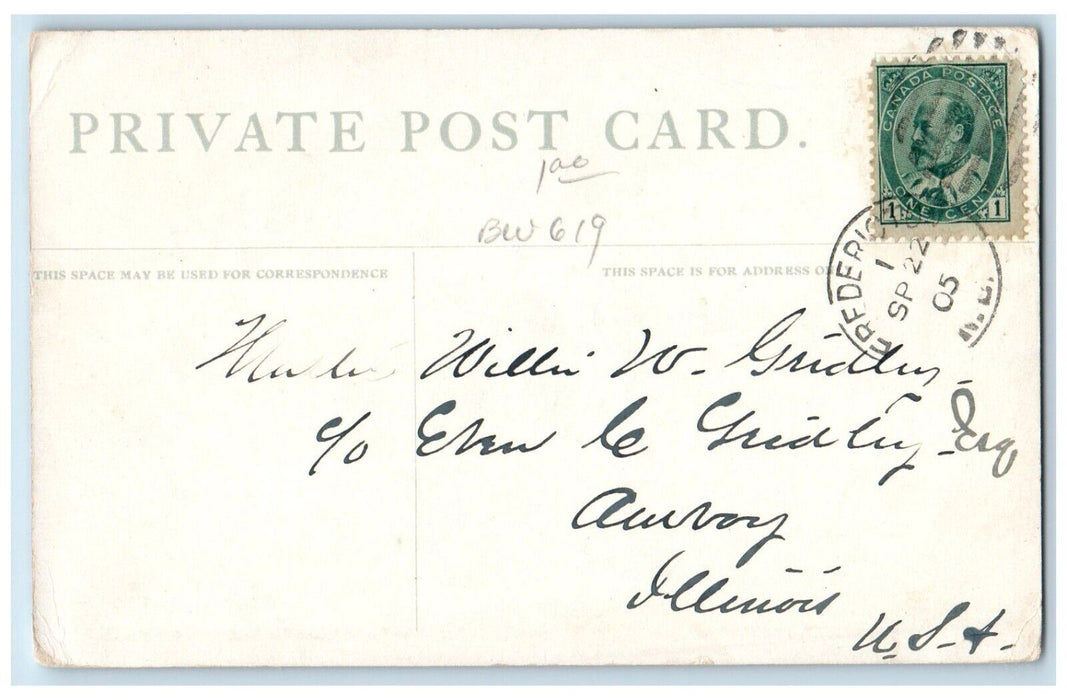 1905 Brunswick Street Fredericton New Brunswick Canada Vintage Private Postcard
