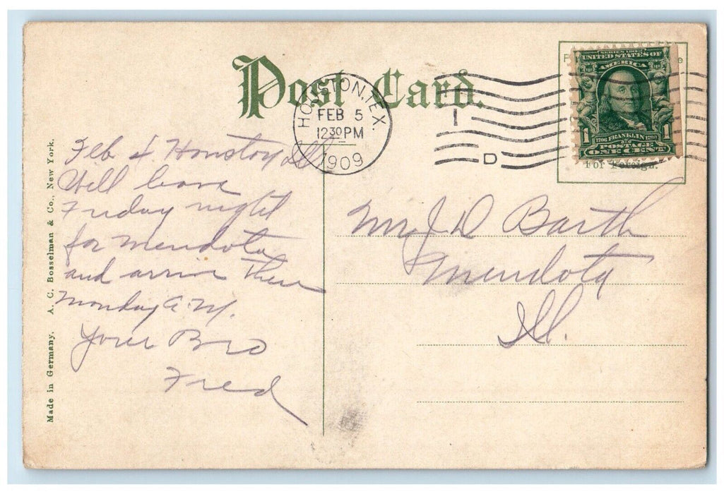 1909 Guffey Co's Ground Storage Tanks Humble Texas TX Posted Antique Postcard