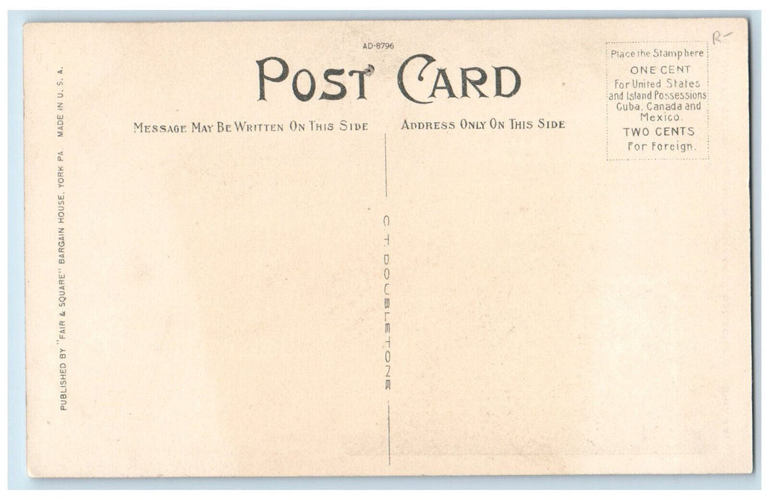 c1910 St. Mary's Catholic Church Parochial School York Pennsylvania PA Postcard