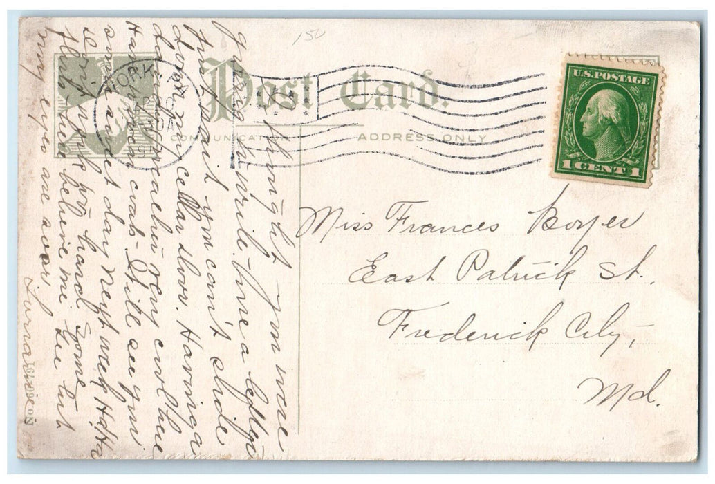 1912 St. Paul United Evang. Church Belvidere W. Poplar Streets York PA Postcard