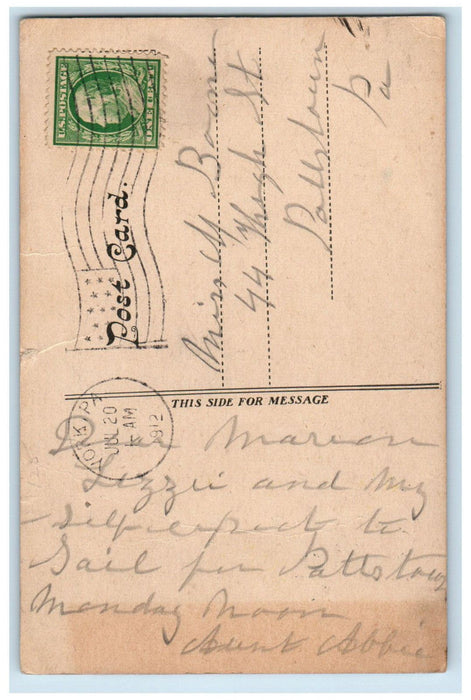1912 Grace United Evangelical Church Broad Street York Pennsylvania PA Postcard