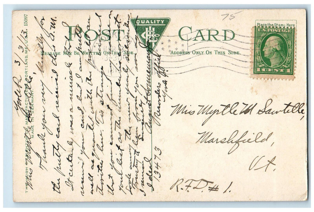 1913 St. Paul's Church York Pennsylvania PA Antique Posted Postcard