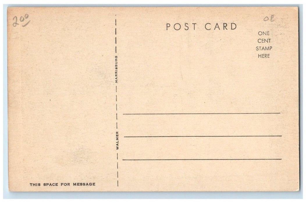 c1940's St. Pauls Lutheran Church York Pennsylvania PA Antique Unposted Postcard