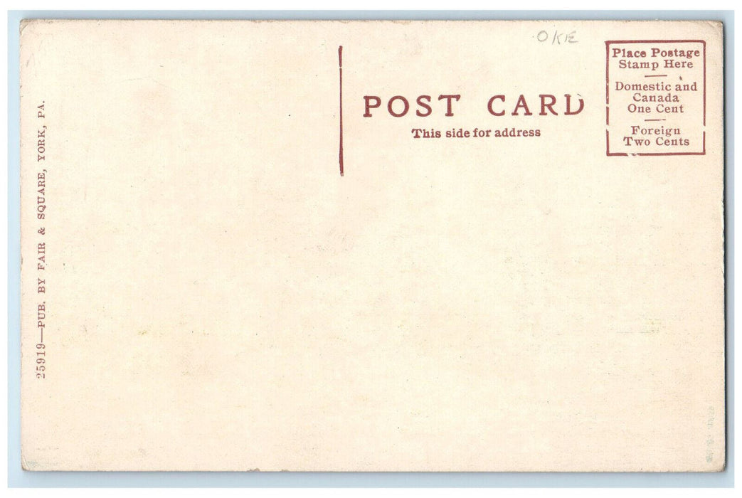 c1910 N.C. Railroad Depot Station York Pennsylvania PA Unposted Postcard