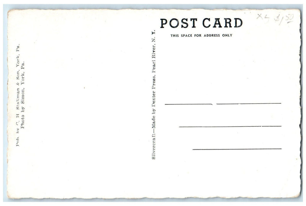 c1940's William Penn Senior High School York Pennsylvania PA Postcard