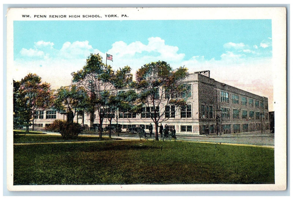 c1920's William Penn Senior High School York County Pennsylvania PA Postcard