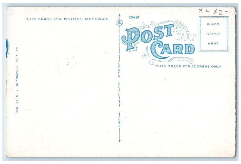 c1920's William Penn Senior High School York County Pennsylvania PA Postcard