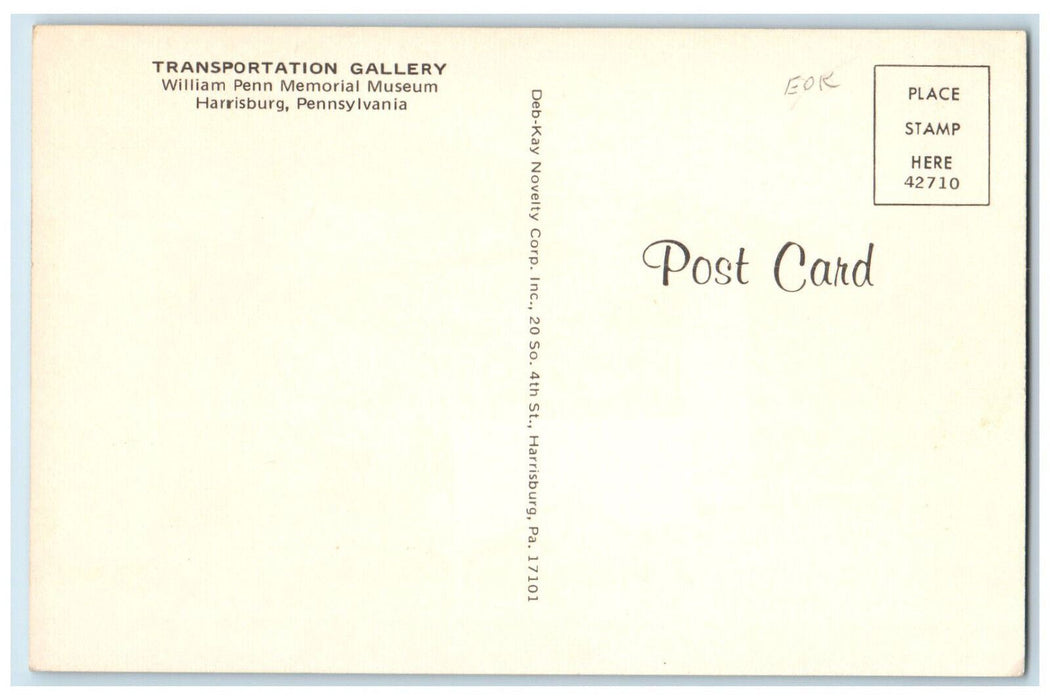 c1950's Transportation Gallery William Penn Museum Harrisburg PA Postcard