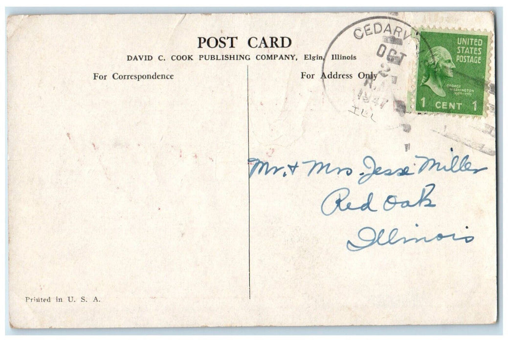 c1910's Next Sunday School Rally Day Cedarville Illinois IL Antique Postcard
