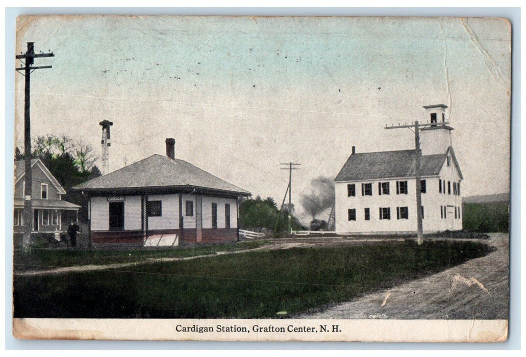 1920 Cardigan Station Roadside Grafton Center New Hampshire NH Vintage Postcard