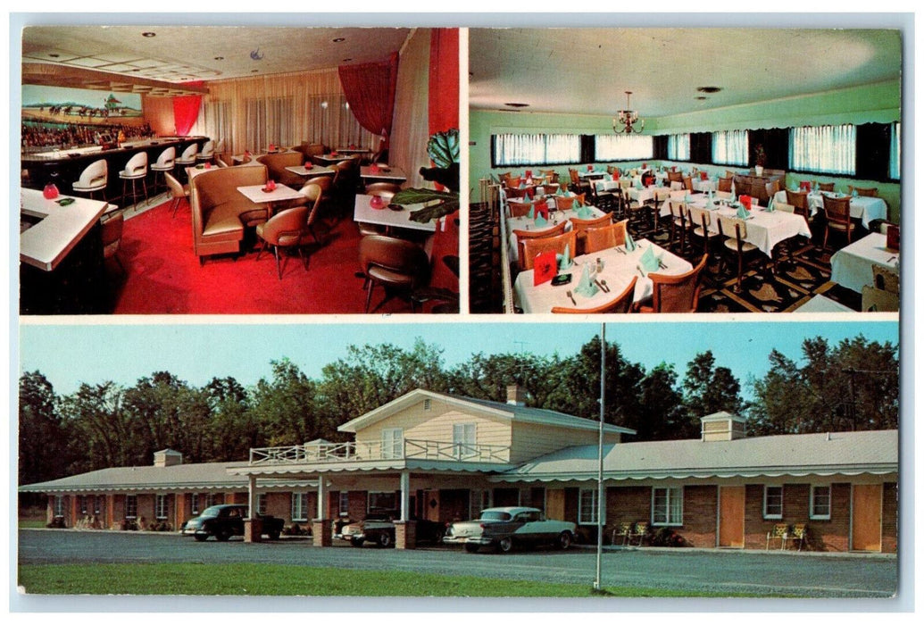 c1960's Multiview Exit 45 Motel & Restaurant Victor New York NY Postcard