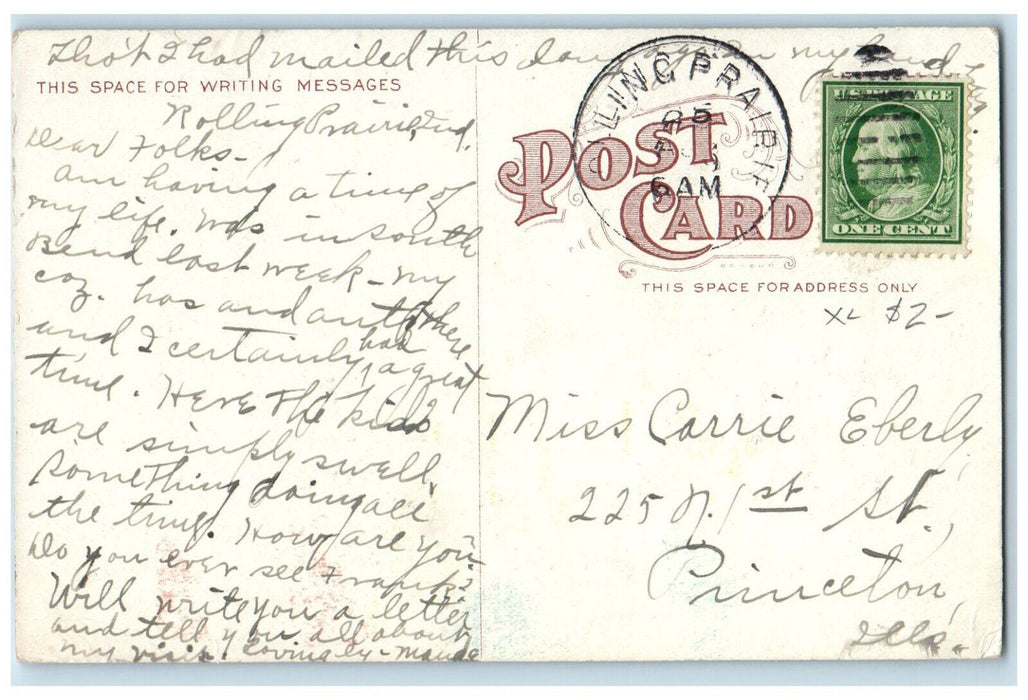 c1910 Central Fire Station South Bend Indiana IN Antique Unposted Postcard