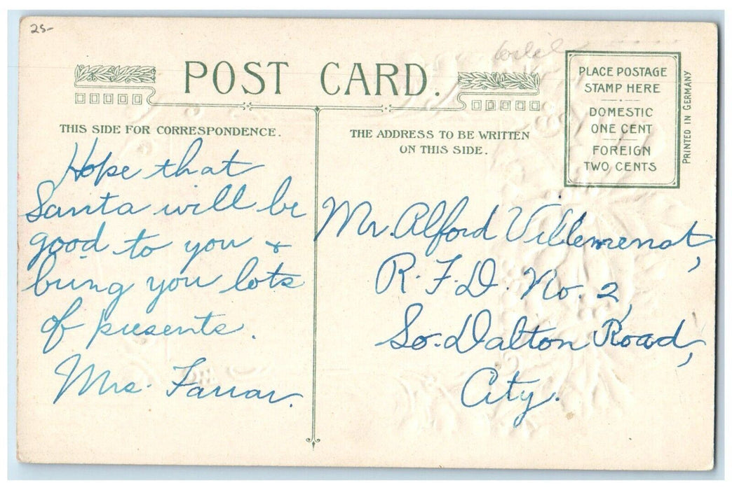 Christmas Rafael Sanzio Madonna Tempi Munich Religious Winsch Back Postcard
