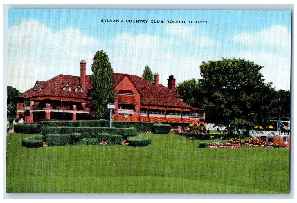 c1940's Sylvania Country Club Toledo Ohio OH Vintage Unposted Postcard