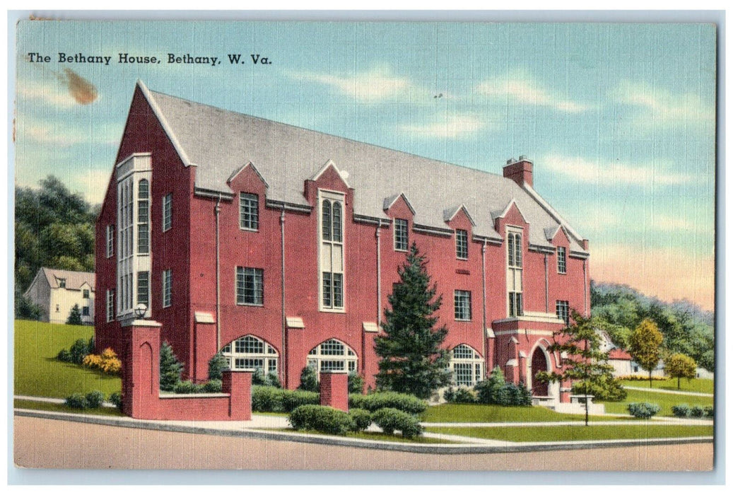 1953 The Betany House Bethany West Virginia WV Posted Vintage Postcard