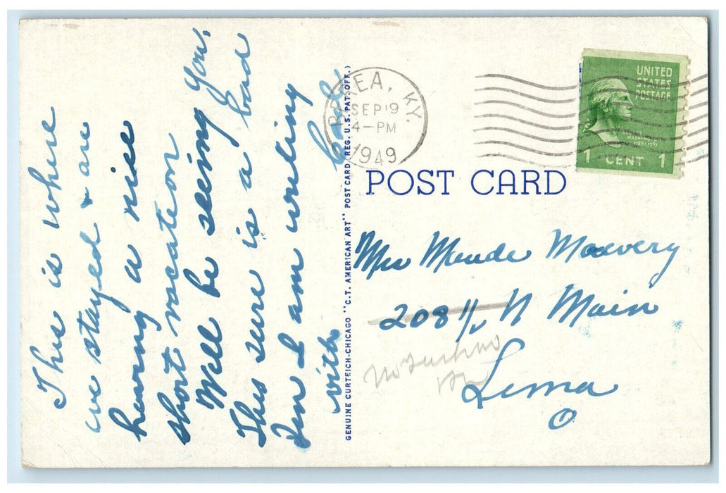 1949 Boone Tavern of Berea College Berea Kentucky KY Vintage Postcard