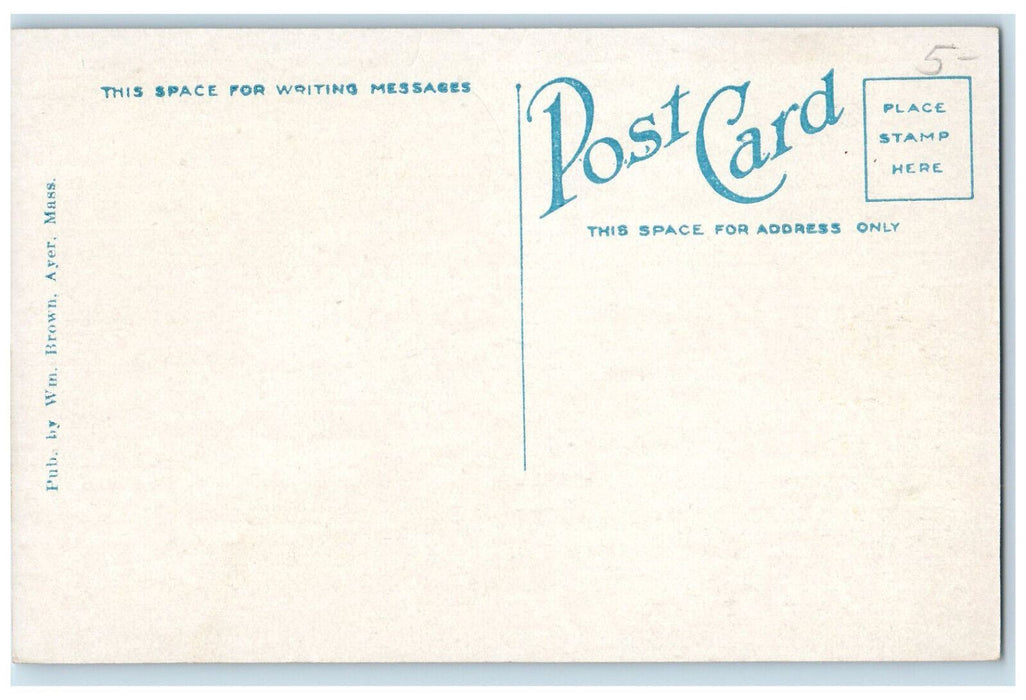 c1920's Main Street Looking West Ice Cream Ayer Massachusetts MA Postcard