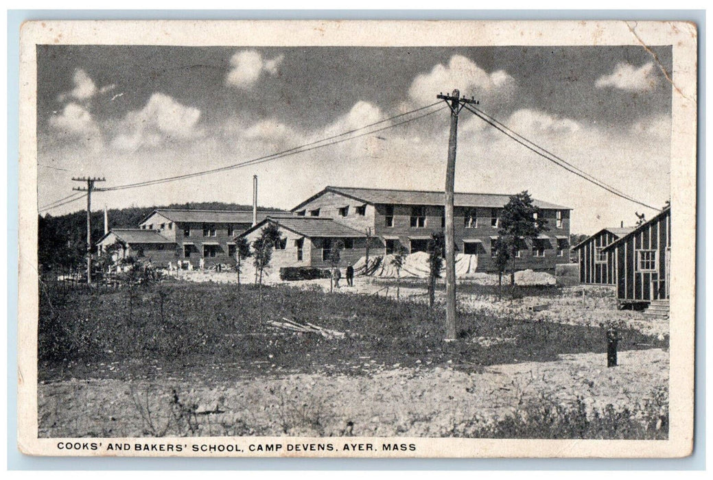 c1920's Cooks and Bakers School Camp Devens Ayer Massachusetts MA Postcard