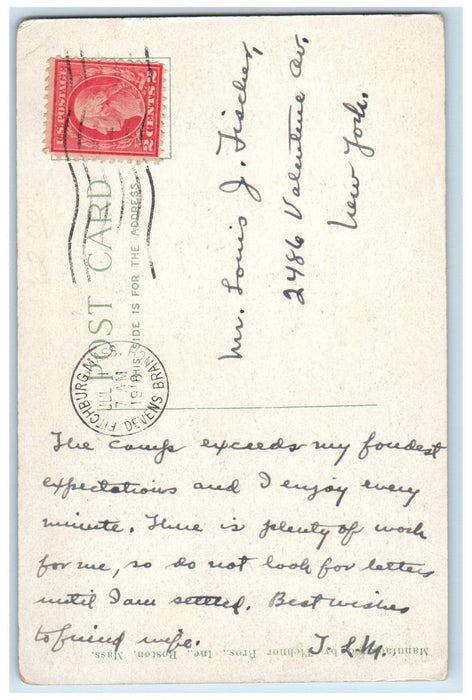 1918 Headquarters Troop Sheds Camp Devens Ayer Massachusetts MA Postcard