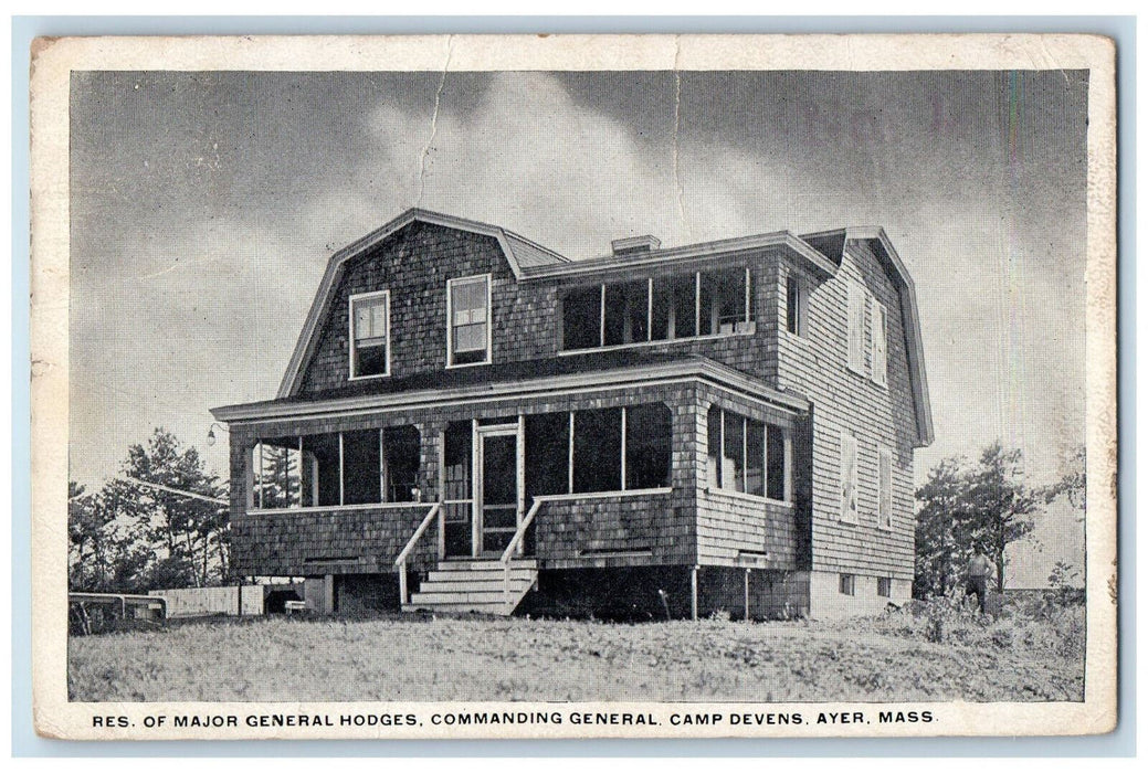 c1920s Major General Hodges Residence Camp Devens Ayer Massachusetts MA Postcard