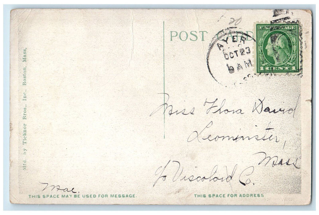 c1920s Major General Hodges Residence Camp Devens Ayer Massachusetts MA Postcard