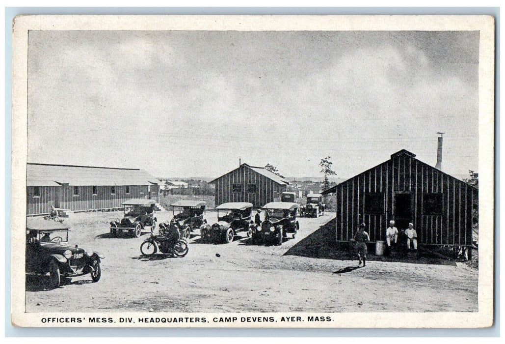 c1920's Officers Mess. Div. Camp Devens Ayer Massachusetts MA Postcard