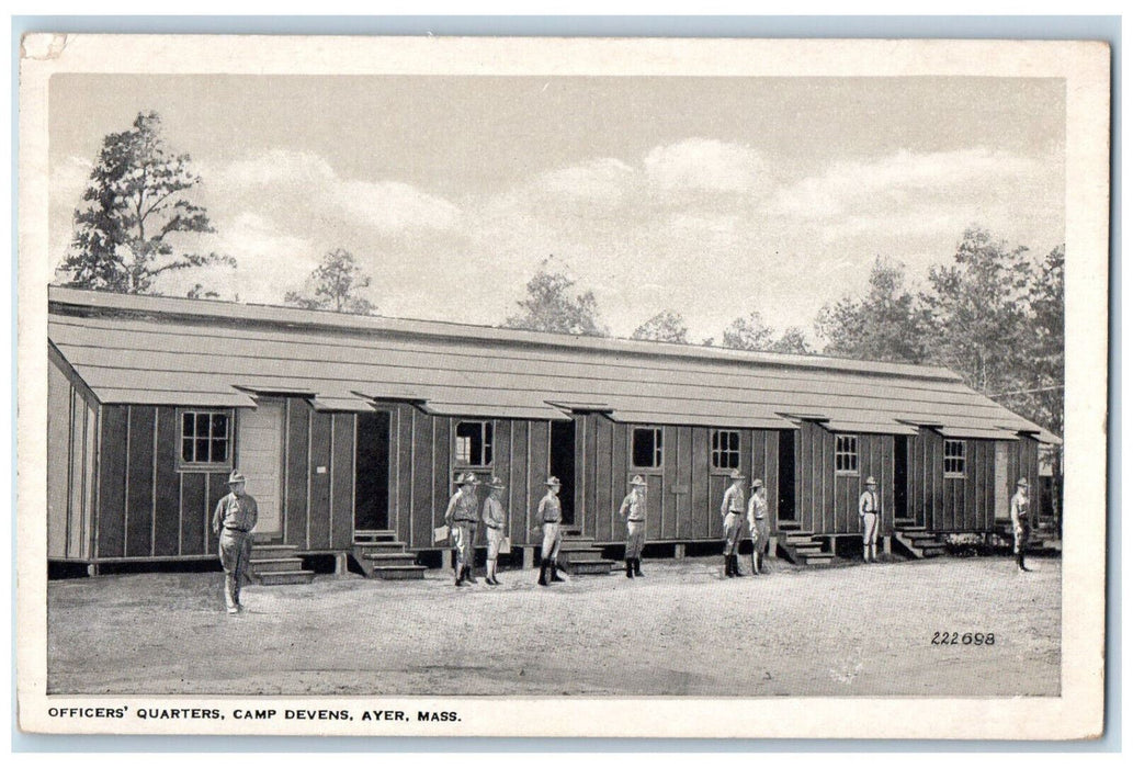 c1920's Officers Quarters Camp Devens Ayer Massachusetts MA Antique Postcard