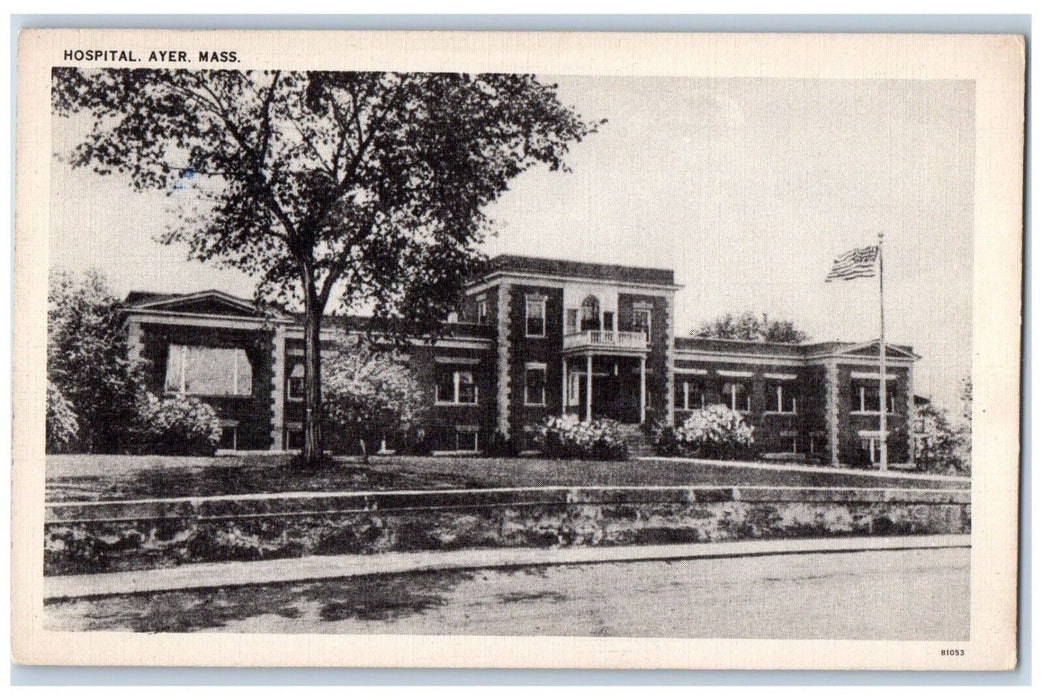 c1950's Hospital Ayer Massachusetts MA Unposted Ben Franklin Store Postcard