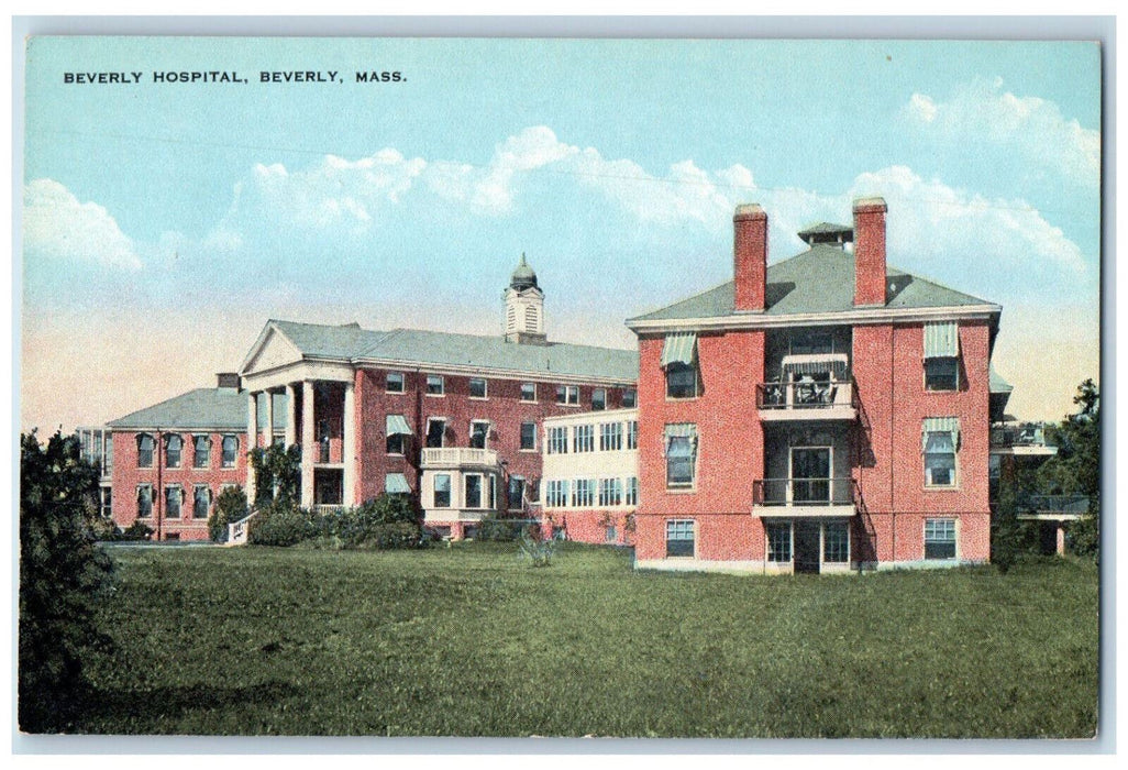 c1910 Beverly Hospital Beverly Massachusetts MA Antique Unposted Postcard