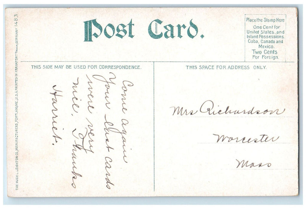 c1910 Hospital Point Beverly Massachusetts MA Antique Posted Postcard