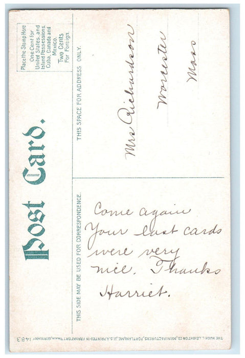 c1910 Hospital Point Beverly Massachusetts MA Antique Posted Postcard
