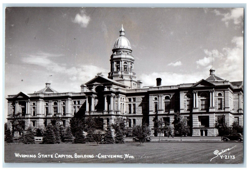 c1950's State Capitol Building Cheyenne Wyoming WY RPPC Photo Postcard