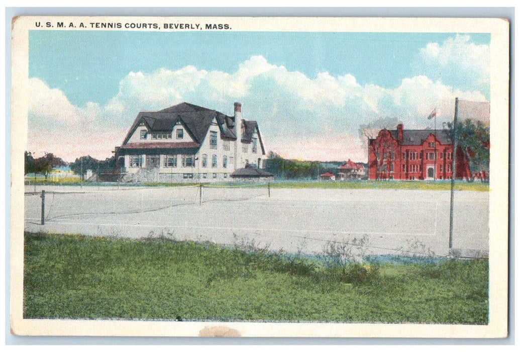 c1920's U.S.M.A.A Tennis Courts Beverly Massachusetts MA Unposted Postcard
