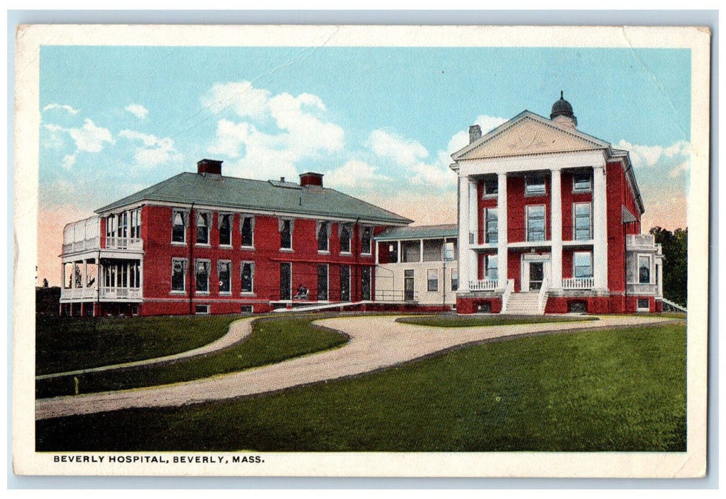 c1920's Beverly Hospital View Beverly Massachusetts MA Unposted Postcard