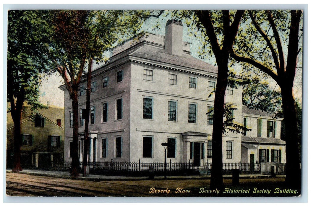 c1910 Beverly Historical Society Building Beverly Massachusetts MA Postcard