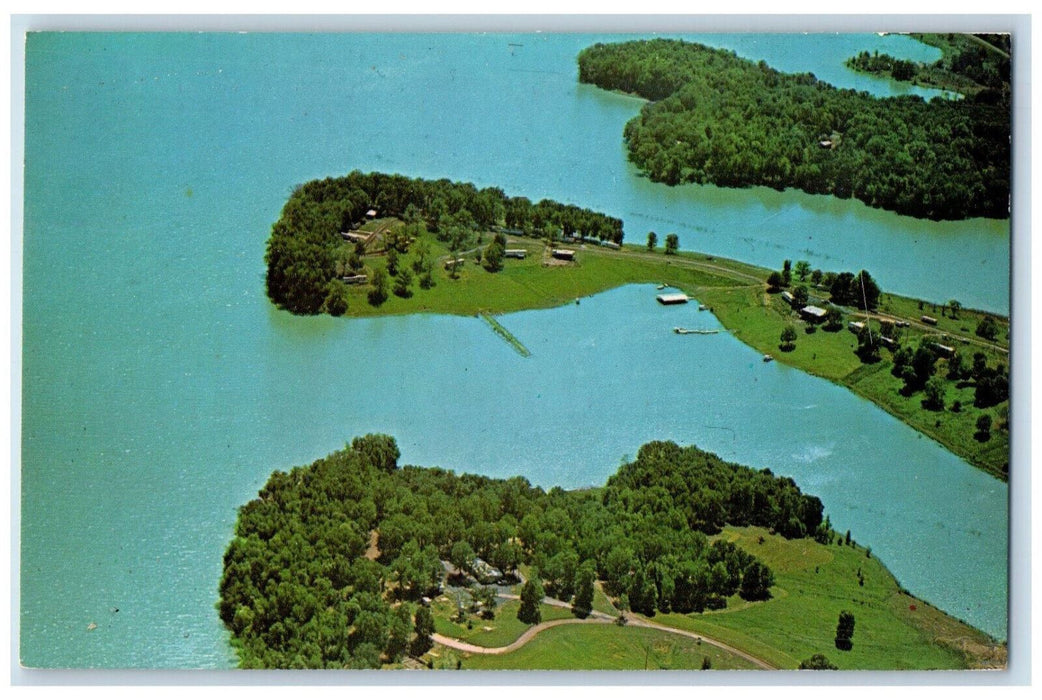 1971 Aerial View Tarryon Camping Resort Kuttawa Kentucky KY Postcard