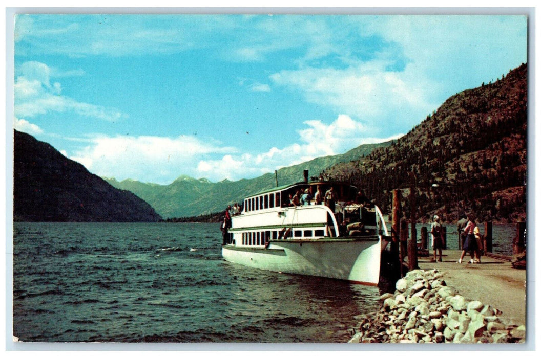 c1950's Boat Service Lake Chelan Mining Camps Resorts Washington WA Postcard