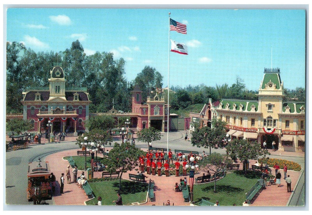 c1960's Village Square Union Pacific Railroad Disneyland Anaheim CA Postcard