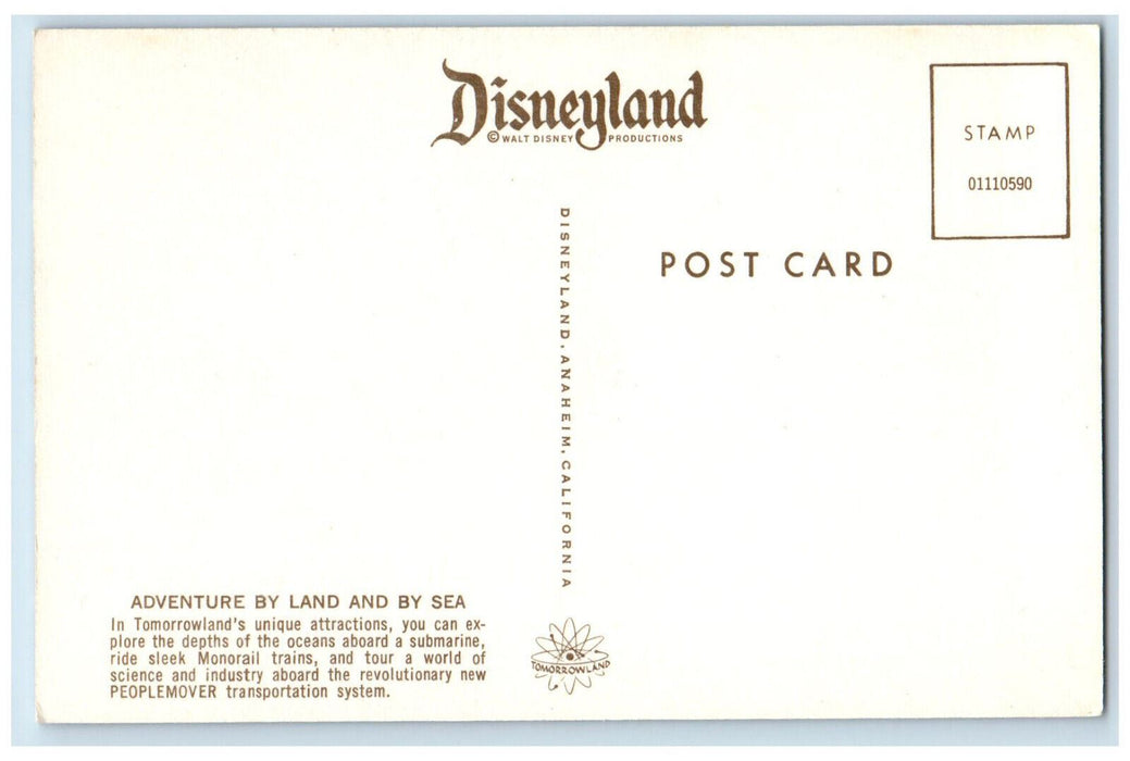 c1960's Disneyland Alweg Monorail System Anaheim CA Unposted Postcard