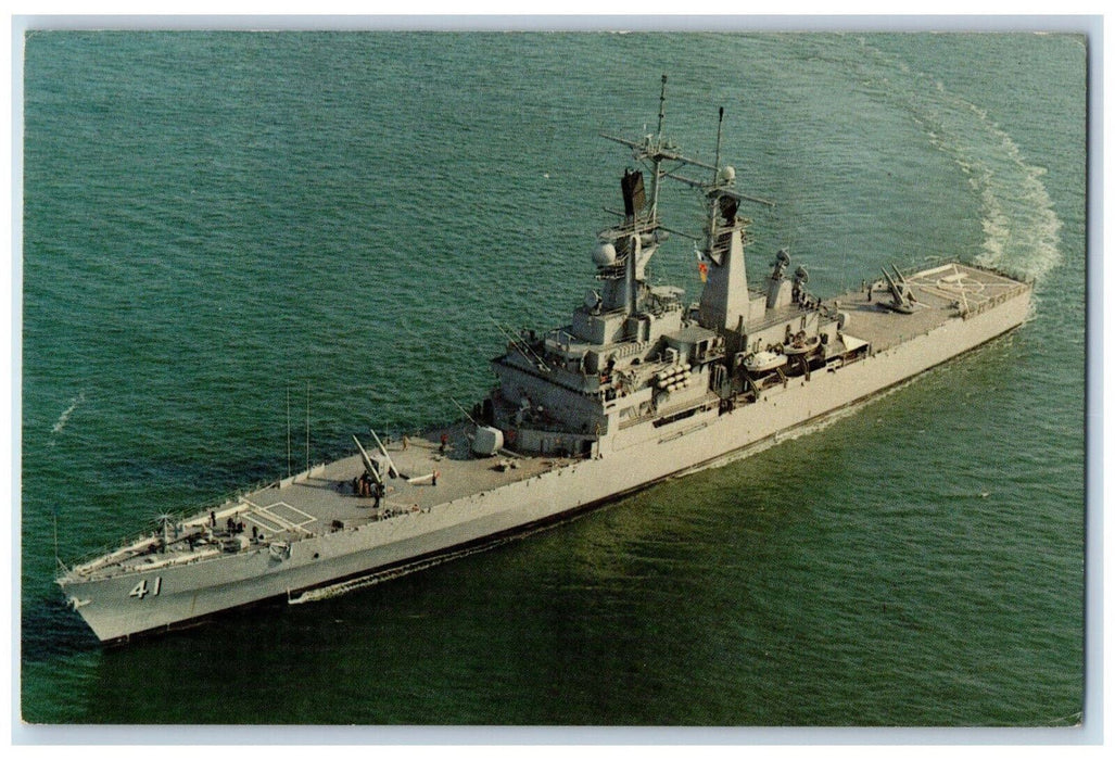 c1970's USS Arkansas Nuclear Powered Guided Missile Cruiser Virginia VA Postcard