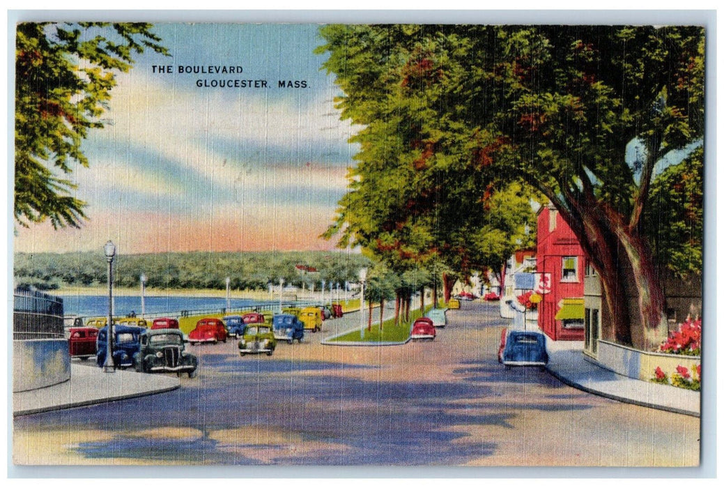 1945 The Boulevard Gloucester Massachusetts MA Vintage Posted Postcard